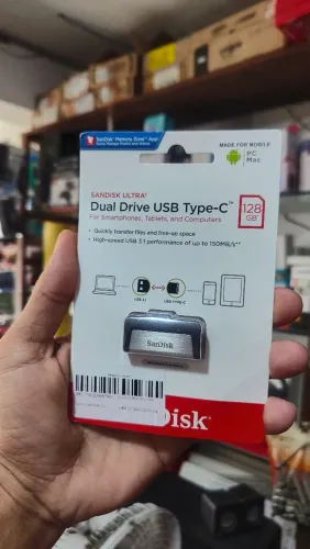Pen drive SanDisk 64gb e 128gb 2 em 1 3.0