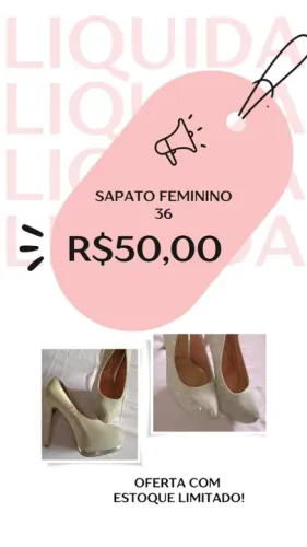 Sapato Feminino  36 - Liquidação!