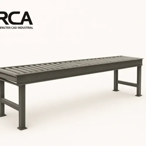 ESTEIRA TRANSPORTADORA DE ROLETES - EM AÇO CARBONO OU INOX, SOB MEDIDA