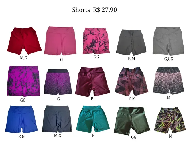 Roupas de Academia - Várias Cores, Modelos e Tamanhos