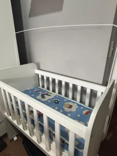 Mini berço com colchão ortobom