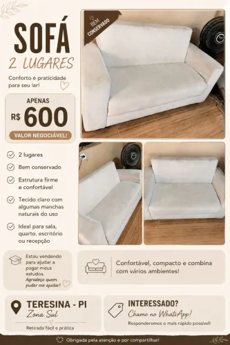 Sofá 2 lugares