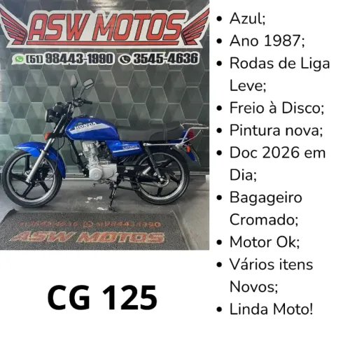 CG 125 1987 Azul