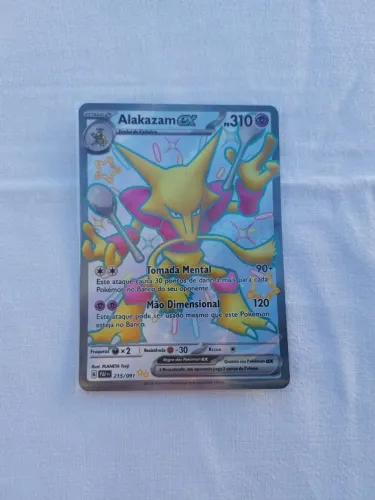 Carta pokemon:  Alakazam - EX 215/091 Shiny