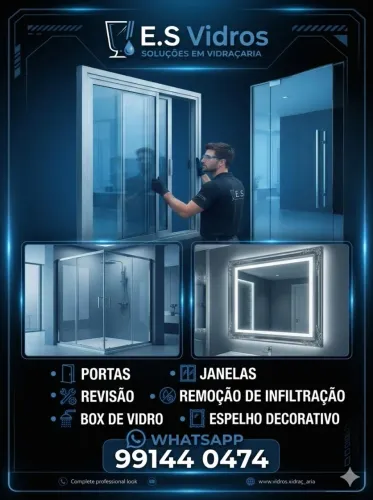 E.S Vidros Instalação de portas e vidros