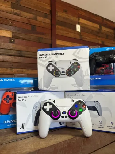 CONTROLE PLAYSTATION 5 COM LEDS ENTREGAMOS