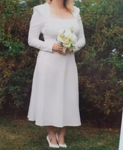 Vestido Noiva branco Belíssimo, Civil, Ensaios ou Mini wedding