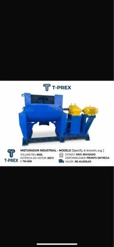 Misturador Industrial concreto T-Prex 600 Litros - Revisado | Pronta Entrega