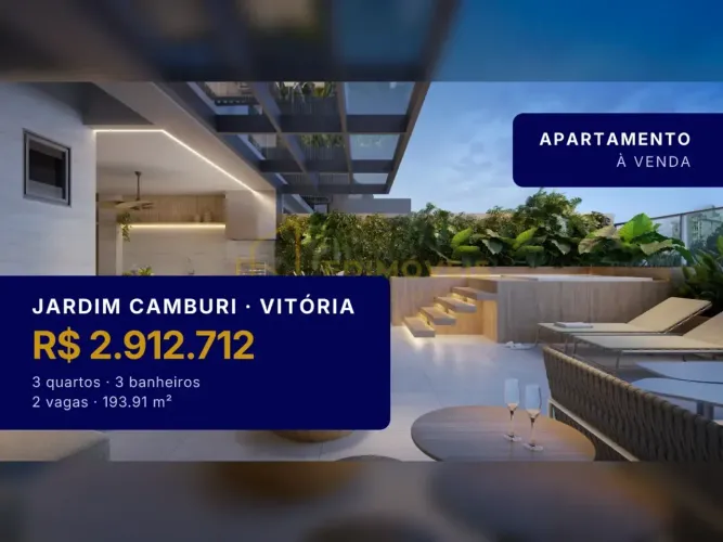 Jardim Camburi: Apartamento Garden com área de lazer completa e 3 suítes!