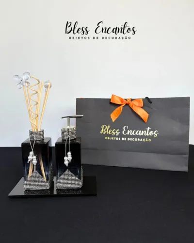 Kit lavabo na cor preta