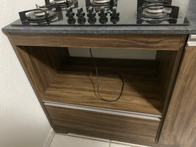 Fogão cooktop Atlas 5 bocas com móvel/balcão