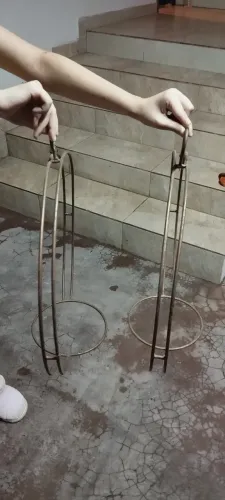 Jogo Par de Mini Arcos de Ferro Decorativos para Mesa de Festas ou Suporte de Vasos