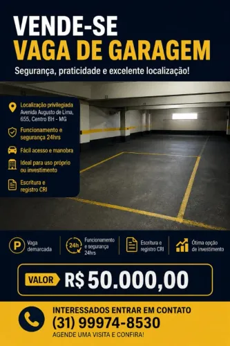Vendo vaga de Garagem Centro BH