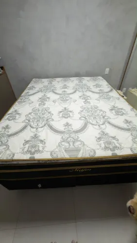 Colchão +Base Queen com pillow top