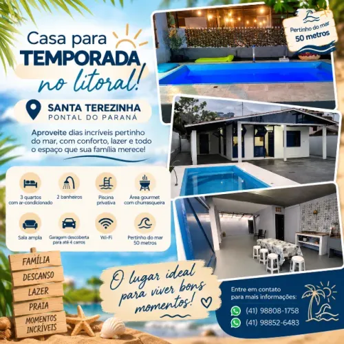 Casa na praia - Temporada