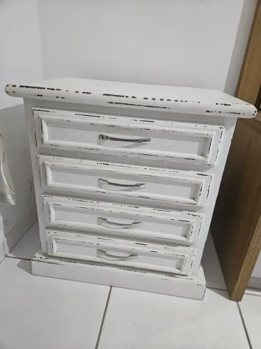 Conjunto mesa de cabeceira madeira maciça