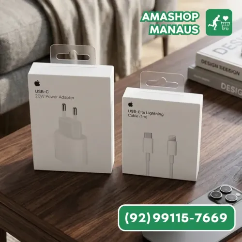 Carregador Iphone Lightning Fonte E Cabo Usb