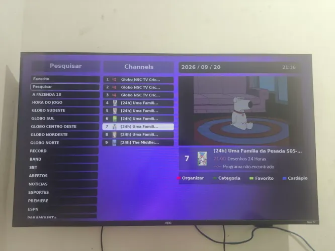 Tv AOC 43 pol, seminova, 1 mês de uso