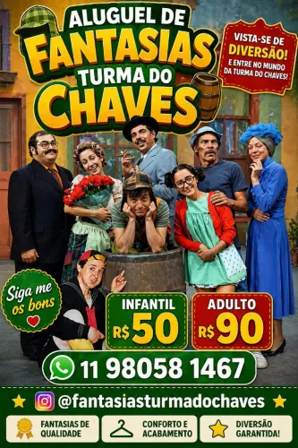 Aluguel de Fantasias Turma do Chaves 