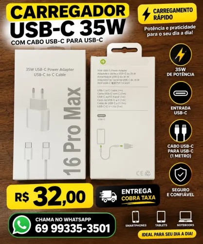 Carregador tipo C turbo