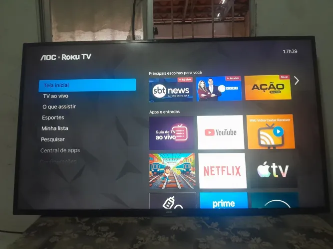 Smart TV roku aoc 55p funcionando perfeitamente no precinho