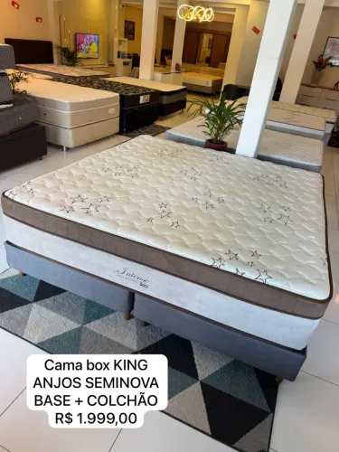 Cama box King ANJOS SEMINOVA TOP - ENTREGAMOS