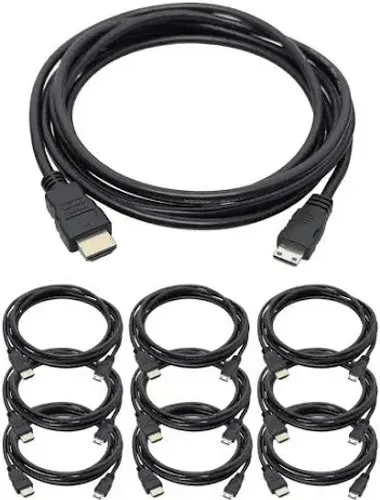 Kit 10 Cabos Hdmi Hdmi Reforçado Pc Notebook Projetor Tv Monitor