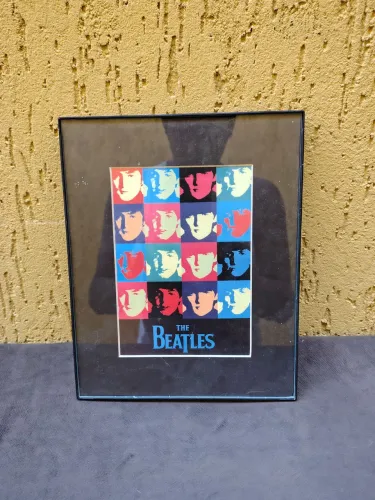 Quadro Decorativo The Beatles Pop Art (Moldura Studio 500) 