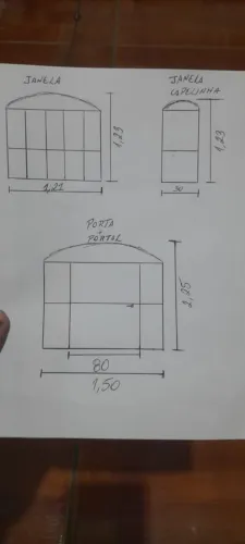 Vendo conjunto de janelas e porta em ferro Metalon.