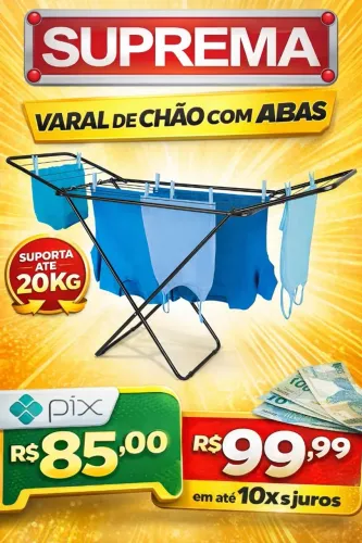 VARAL DE CHÃO SUPORTA ATE 20K MUITO PRÁTICO