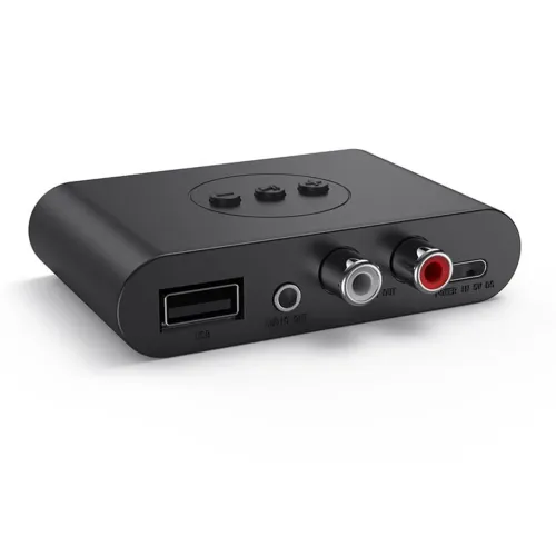 Receptor de áudio Bluetooth com USB