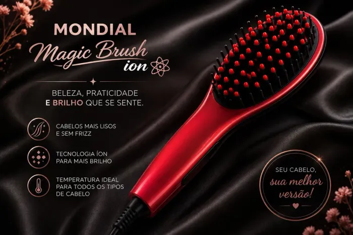 ESCOVA SECADORA MONDIAL MAGIC BRUSH ION 