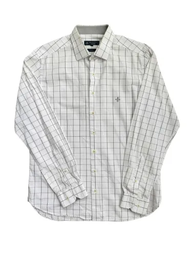 Camisa Dudalina Xadrez - Tamanho 32 - Branca