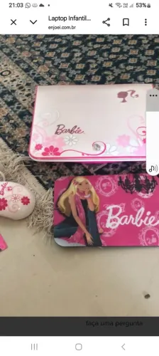 Guitarra lap top e teclado da barbie oportunidade