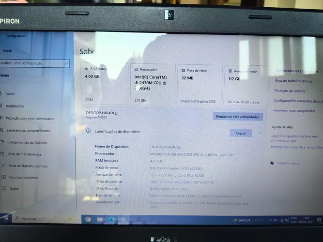Notebook Dell i5