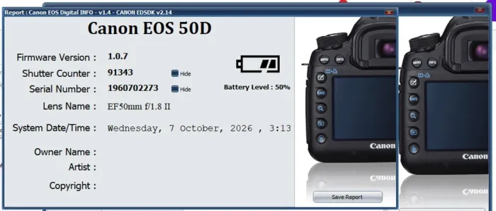 CAMERA PROFISSIONAL 50D CANON SOMENTE 580.00 ZAP *