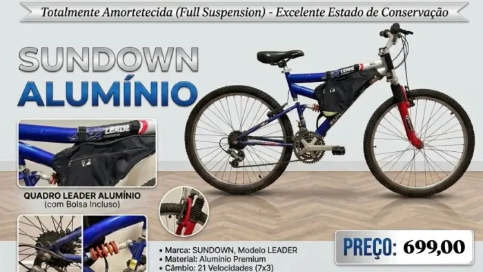 Bicicleta Sundown aro 26 em ótimo estado