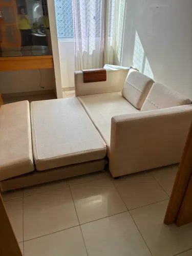 Sofá cama saccaro fechado 170x60cm , aberto vira cama de casal padrão 