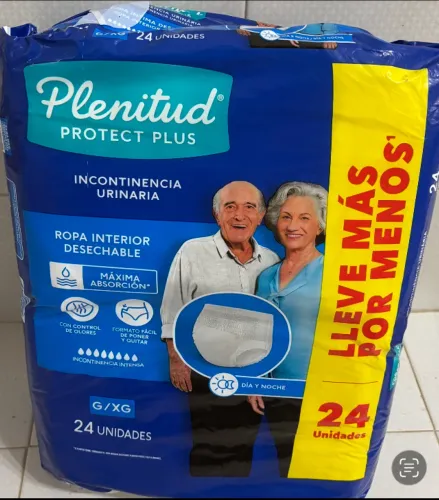 roupa intima geriátrica 24 unidades lacradas PLENITUD- INCONTINÊNCIA INTENSA