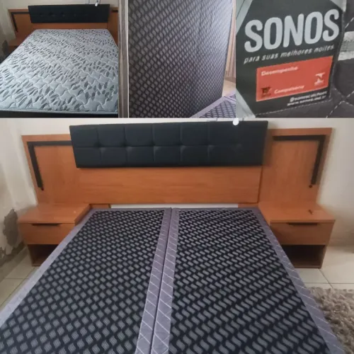 Cabecera cama box de Casal, ajustavel, com led 