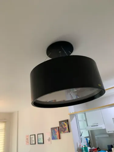 Lustre teto preto 80cm