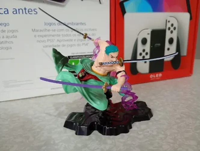 Action Figure One Piece Zoro Boneco Colecionável
