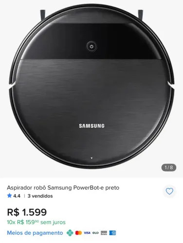 Robô Aspirador Samsung | Aspira e Passa Pano