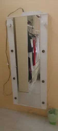 Camarim com espelho e lâmpadas suporte de sapato