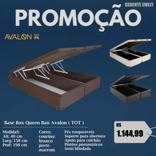 Base Box Queen Baú Avalon