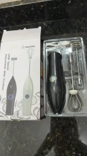 Mixer Elétrico Recarregável USB Ouslife 3 Velocidades para Café e Bebidas