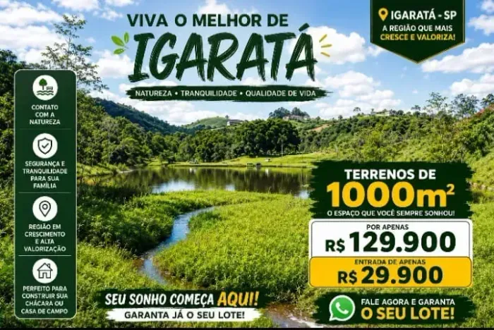 Seu refúgio em Igaratá está mais perto do que você imagina!