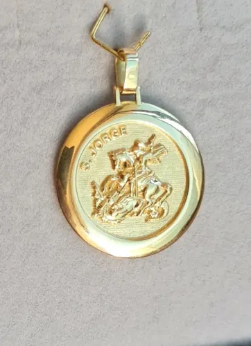 Medalha São Jorge 27mm Ouro 18k