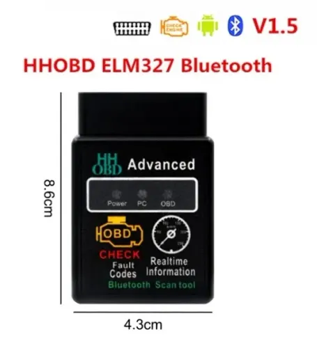 Scanner Automotivo Bluetooth ELM327 Versão 1.5 Obd2 Android