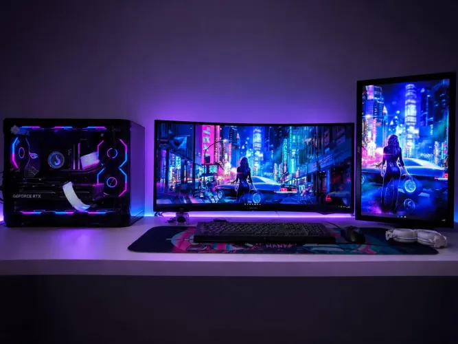 Setup PC Gamer Completo Premium I7 + 32GB + RTX 4060Ti ROG + Odyssey Ultrawide 34